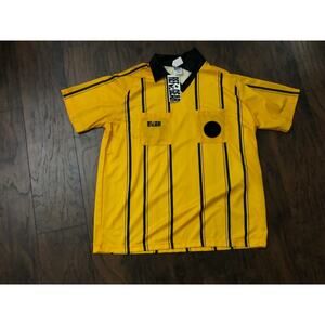 NEW Old Stock REF GEAR Referee S/S Jersey Polo Shirt GOLD NWT Adult XL